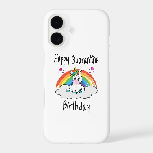 Quarantine Birthday Unicorn rainbow Samsung Galaxy Case (Back)