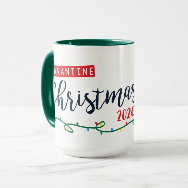 Quarantine Christmas 2020 Mug, Two-tone, Mug (Front Left)