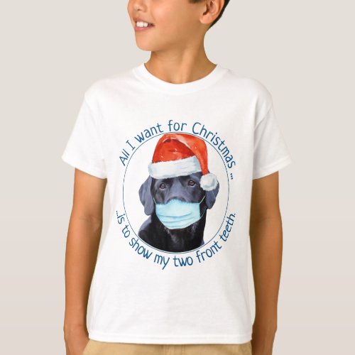 Quarantine Christmas Face Mask Covid Santa Dog T_Shirt