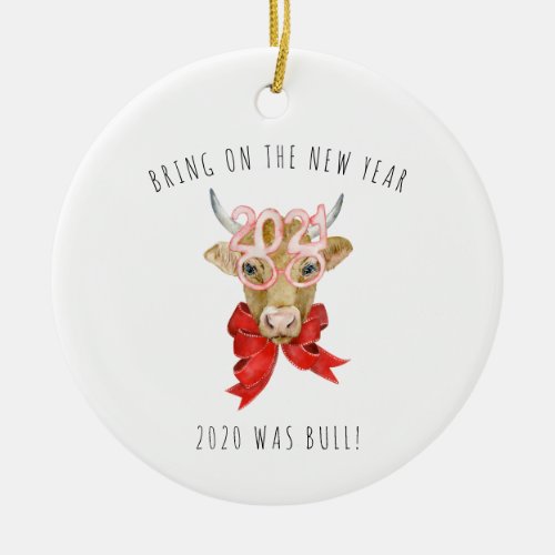 Quarantine Christmas  Funny 2020 Commemorative Ceramic Ornament