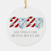 Quarantine Christmas | Funny 2020 Commemorative Ceramic Ornament