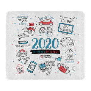 Quarantine Christmas Funny 2020 Commemorative Cutting Board