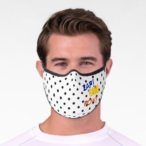 Quarantine Comics Zap Bam Pow Funny Premium Face Mask