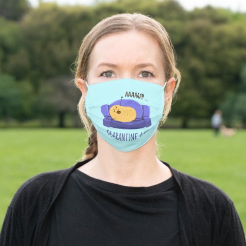 Quarantine Couch Potato Life Funny Face Mask