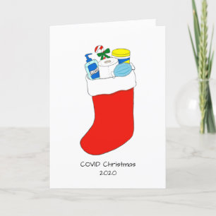 Quarantine Covid Christmas Toilet Paper Mask Holiday Card