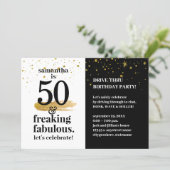 Quarantine Drive Thru 50 and Fabulous Birthday Invitation (Standing Front)