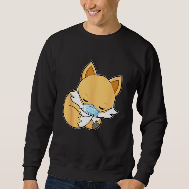 Quarantine Fox Sleeping Face Mask Fox Sweatshirt (Front)