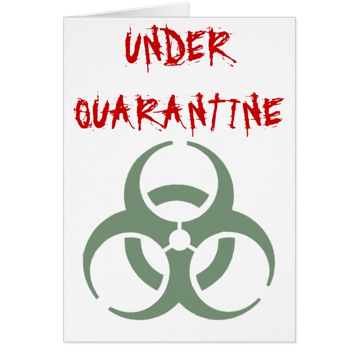 Quarantine   get well soon Card