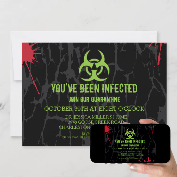 Quarantine Halloween Party Invitation Zazzle
