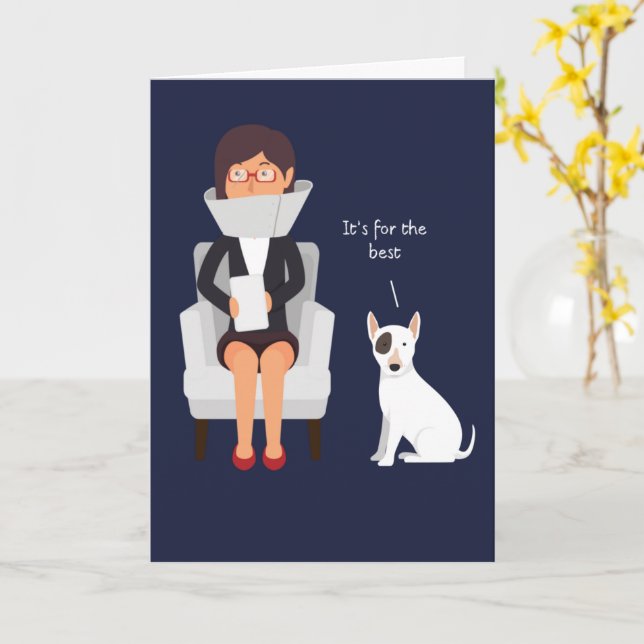 Quarantine humour dog greeting card (Yellow Flower)