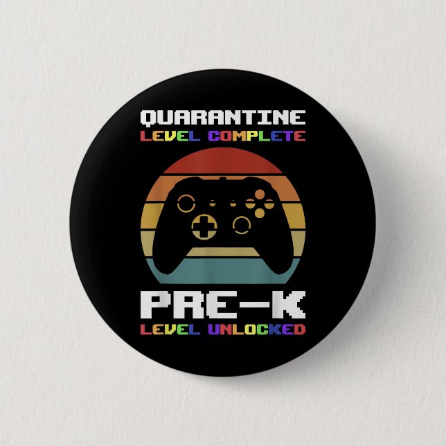 Quarantine Level Complete Pre-k Unlocked Boys Back Button (Front)
