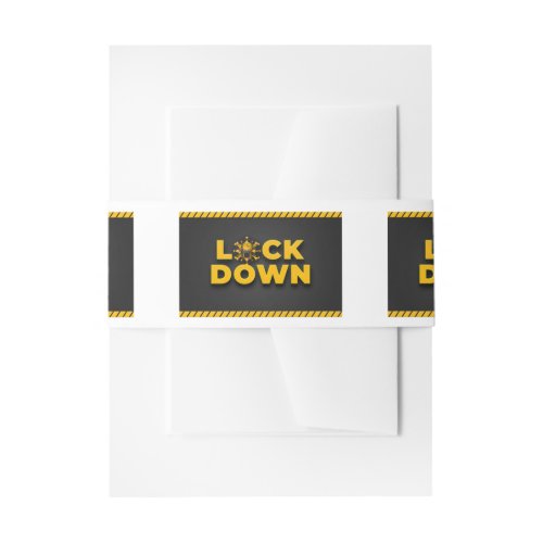 Quarantine Lockdown Party Invitation Belly Band