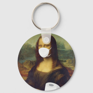Quarantine Mona Lisa Keychain