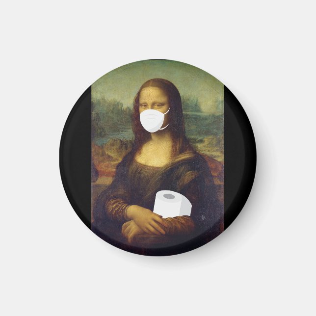Quarantine Mona Lisa Magnet (Front)