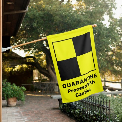 Quarantine or Isolation flag with Lima Symbol