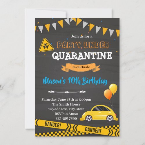 Quarantine Virtual Birthday Invitation