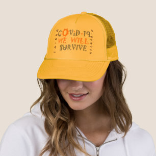 Quarantine Yes, We Will Survive Corona COVID 19 Trucker Hat