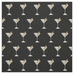Quarantini Cocktail Pattern Face Mask Black Fabric