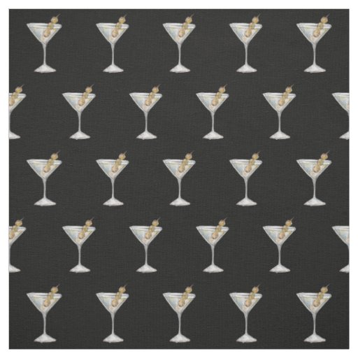 Quarantini Cocktail Pattern Face Mask Black Fabric