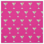 Quarantini Cocktail Pattern Face Mask Hot Pink Fabric