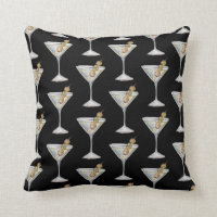 Quarantini Martini Cocktail Pattern Black