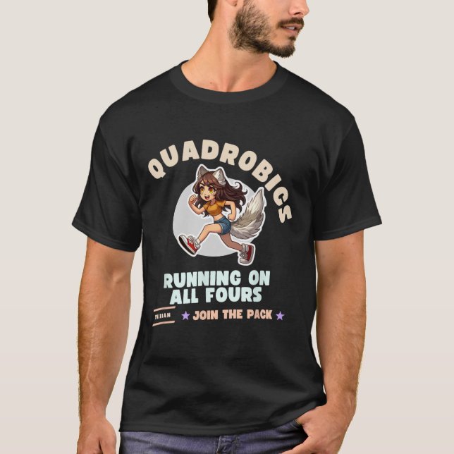 Quardrobics Therian Gear For Teen Tween Girl Fox W T-Shirt (Front)