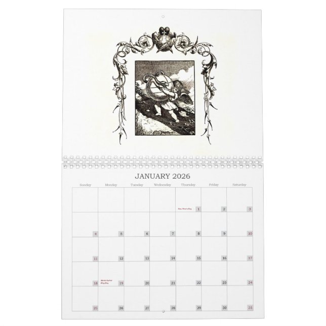 Quarles Emblem Calendar of the Grotesque 1600s (Jan 2026)