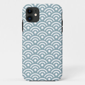 Quarry Blue Seigaiha Pattern iPhone 5 Case
