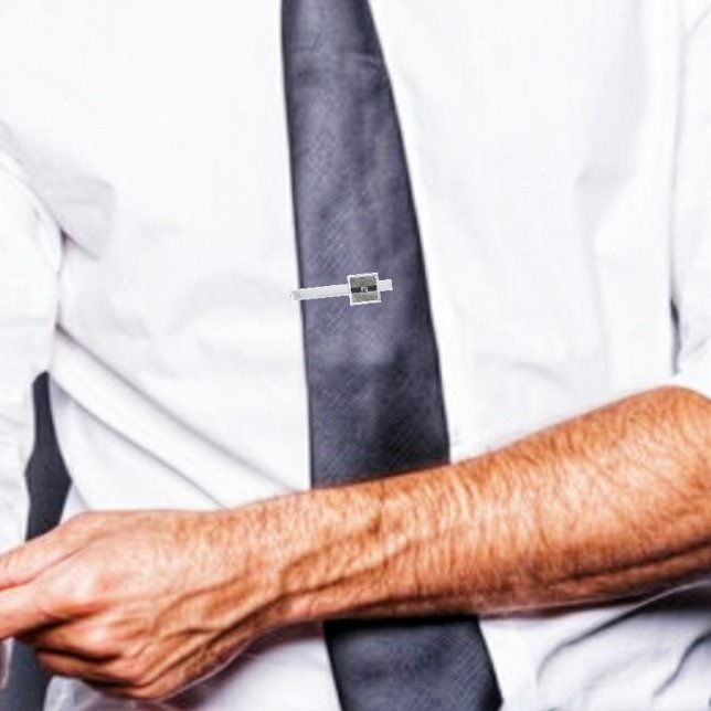 Quarry Stone Silver Finish Tie Bar (Personalize your neck tie with this Quarry Stone Silver Finish Tie Bar, with style!)