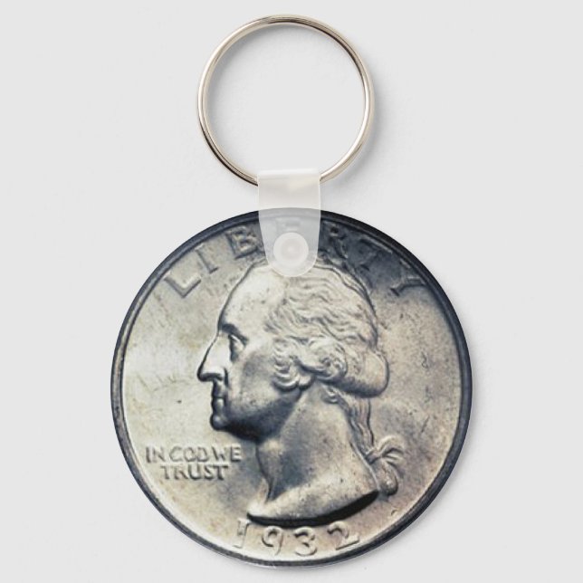 Quarter Dollar Key Chain. Keychain (Front)