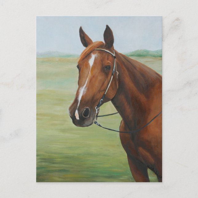 Quarter Horse Animal Art Postcard (Front)