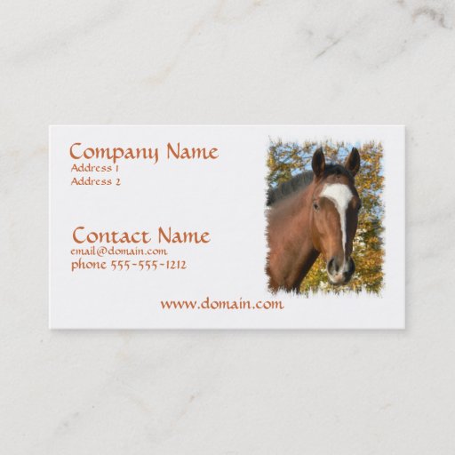 Customizable Quarter Horse Business Card