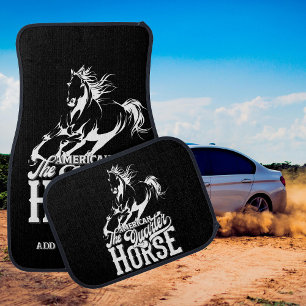Quarter horse Cowboy Cowgirl wild west western Car Floor Mat