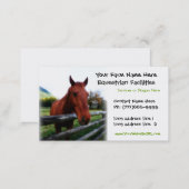 Quarter Horse Photo for Equestrian Services Business Card (Front/Back)