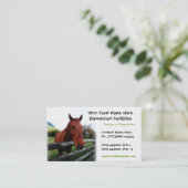 Quarter Horse Photo for Equestrian Services Business Card (Standing Front)