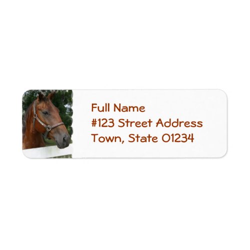 Quarter Horse Photo Return Address Label