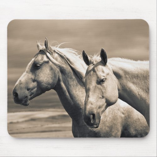 Quarter Horses On Canadian Prairie Mouse Pad