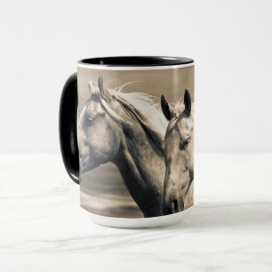 Quarter Horses On Canadian Prairie Mug
