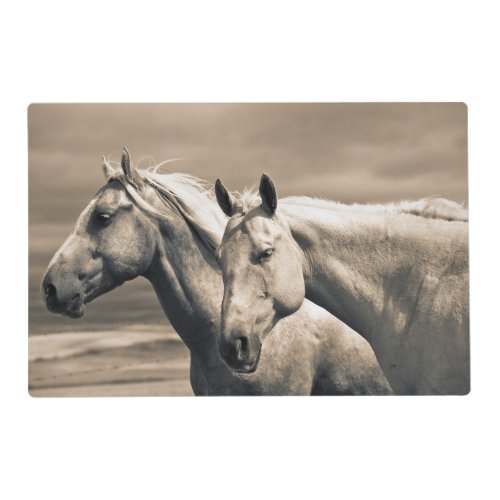 Quarter Horses On Canadian Prairie Placemat