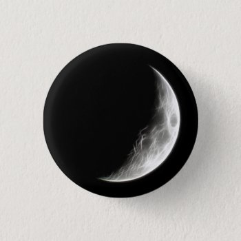 Quarter Moon Lunar Planet Globe Pinback Button by Aurora_Lux_Designs at Zazzle