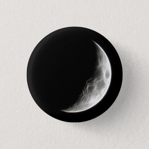 Quarter Moon Lunar Planet Globe Pinback Button