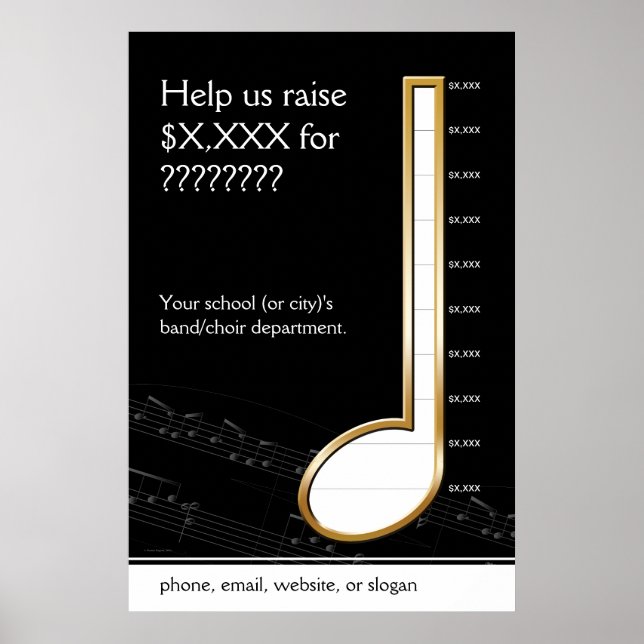 Quarter Note Music Gage Poster (Front)