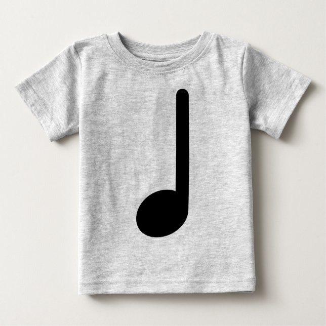 Quarter Note with Stem Facing Up Baby T-Shirt (Front)