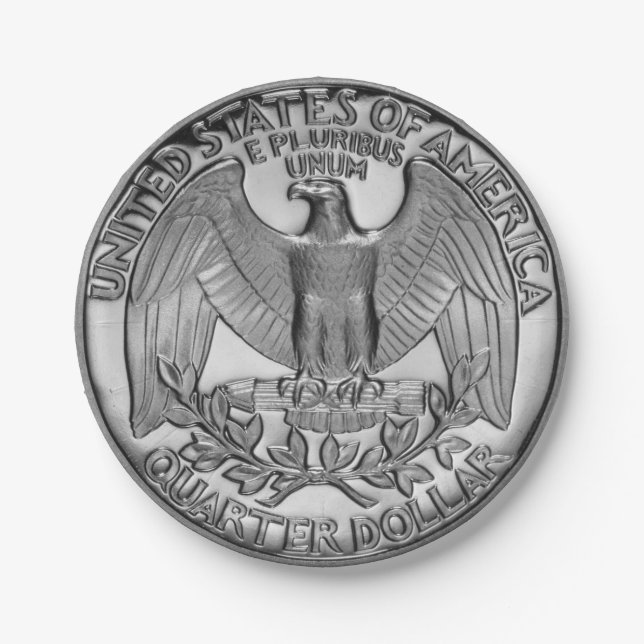 Quarter Paper Plates- Tails Plates (Front)