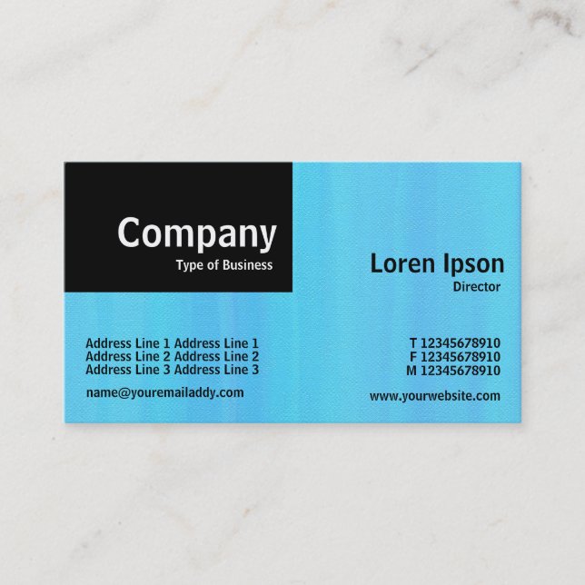 Quarter Patch - Blue Painted Texture Business Card (Front)