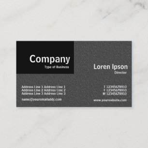 Quarter Patch - Dark Gray Embossed Texture Business Card