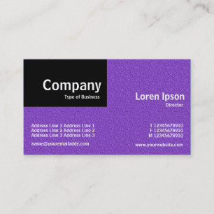 Quarter Patch - Violet Embossed Texture Business Card