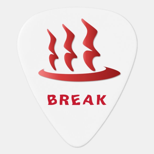 Quarter rest & Onsen symbol Guitar Pick (Front)