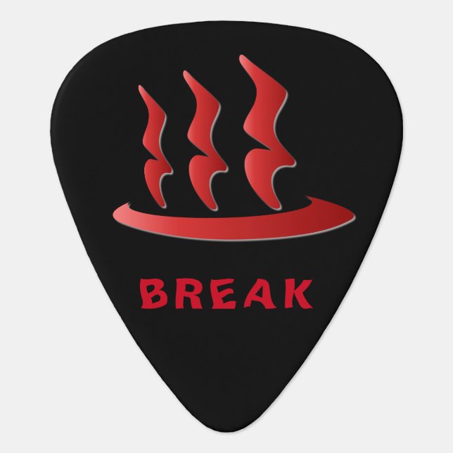 Quarter Rest & Onsen symbol Guitar Pick (Front)