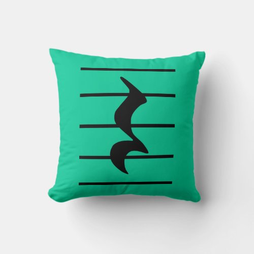 quarter rest throw pillow